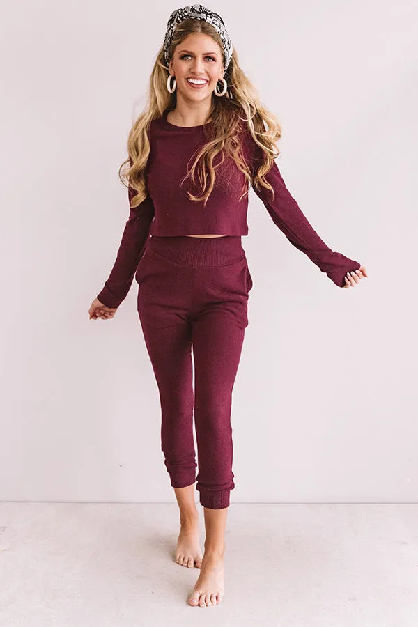Newly Obsessed Joggers In Wine