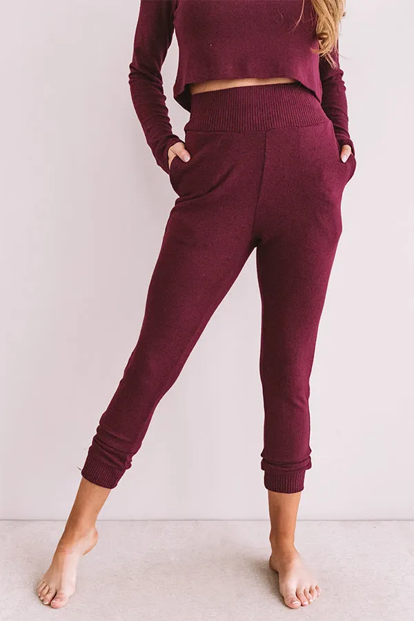 Newly Obsessed Joggers In Wine