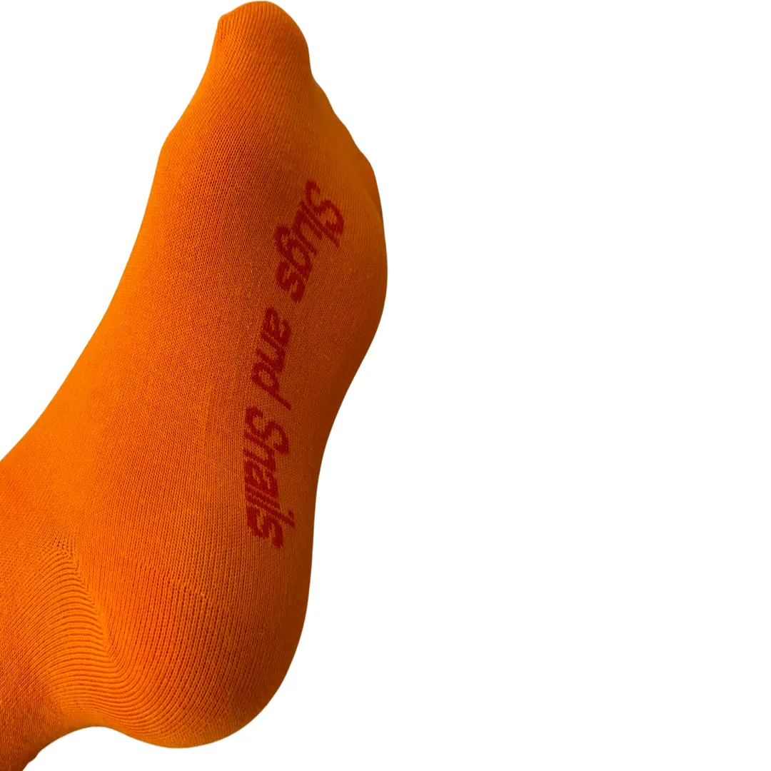 Orange Adult Block Colour Tights