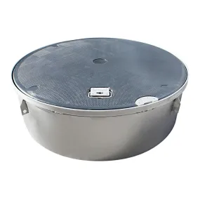 Plastic Manhole Cover, Round, 39"x13", Stainless Steel Rim