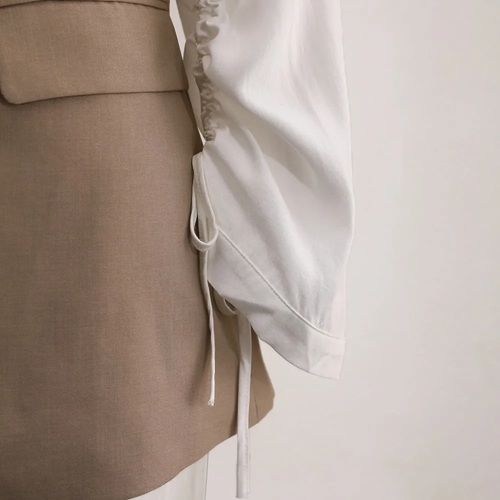 Pre Order:  Color Block Lapel Vest Blazer