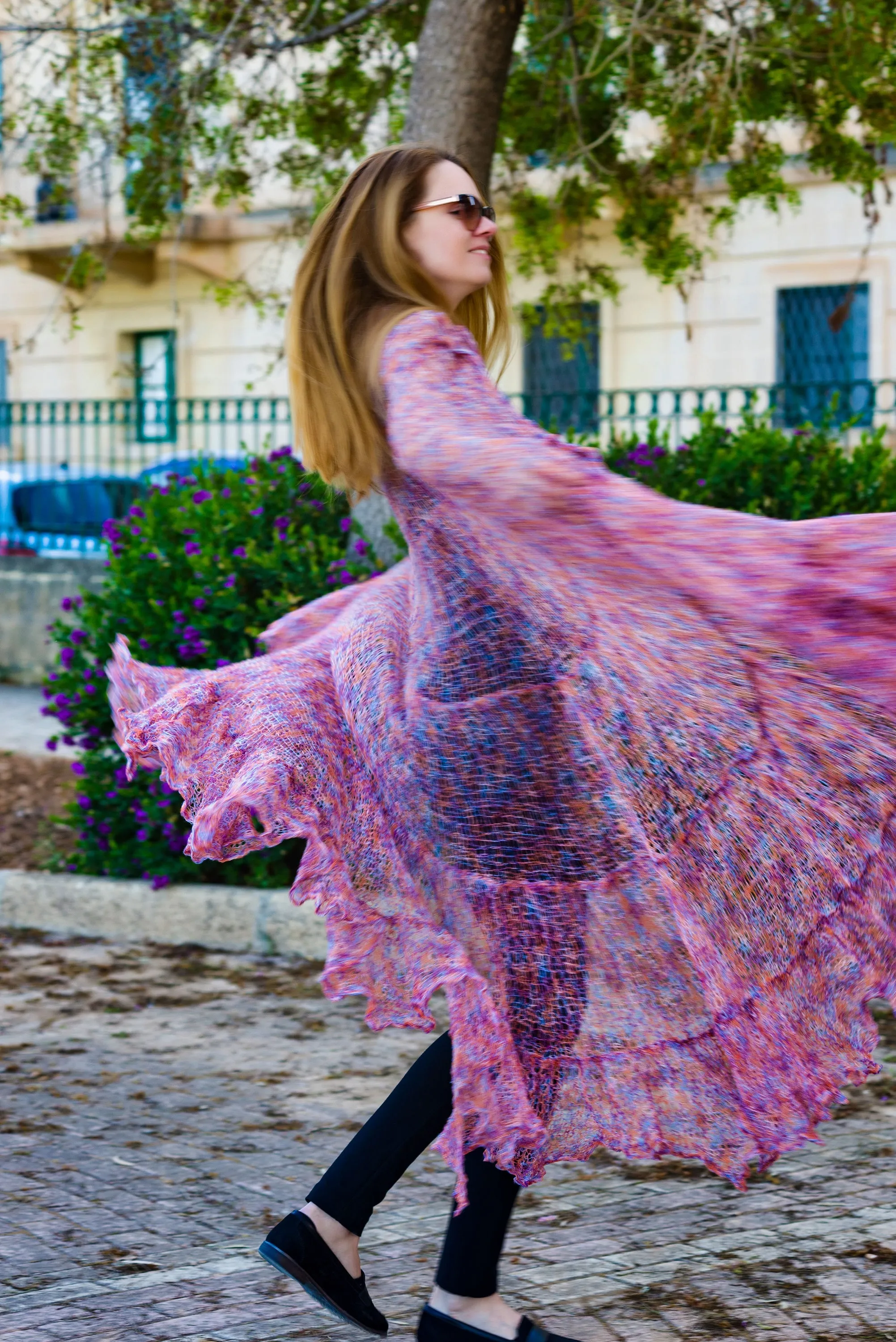 "Pink Sunset" Shawl