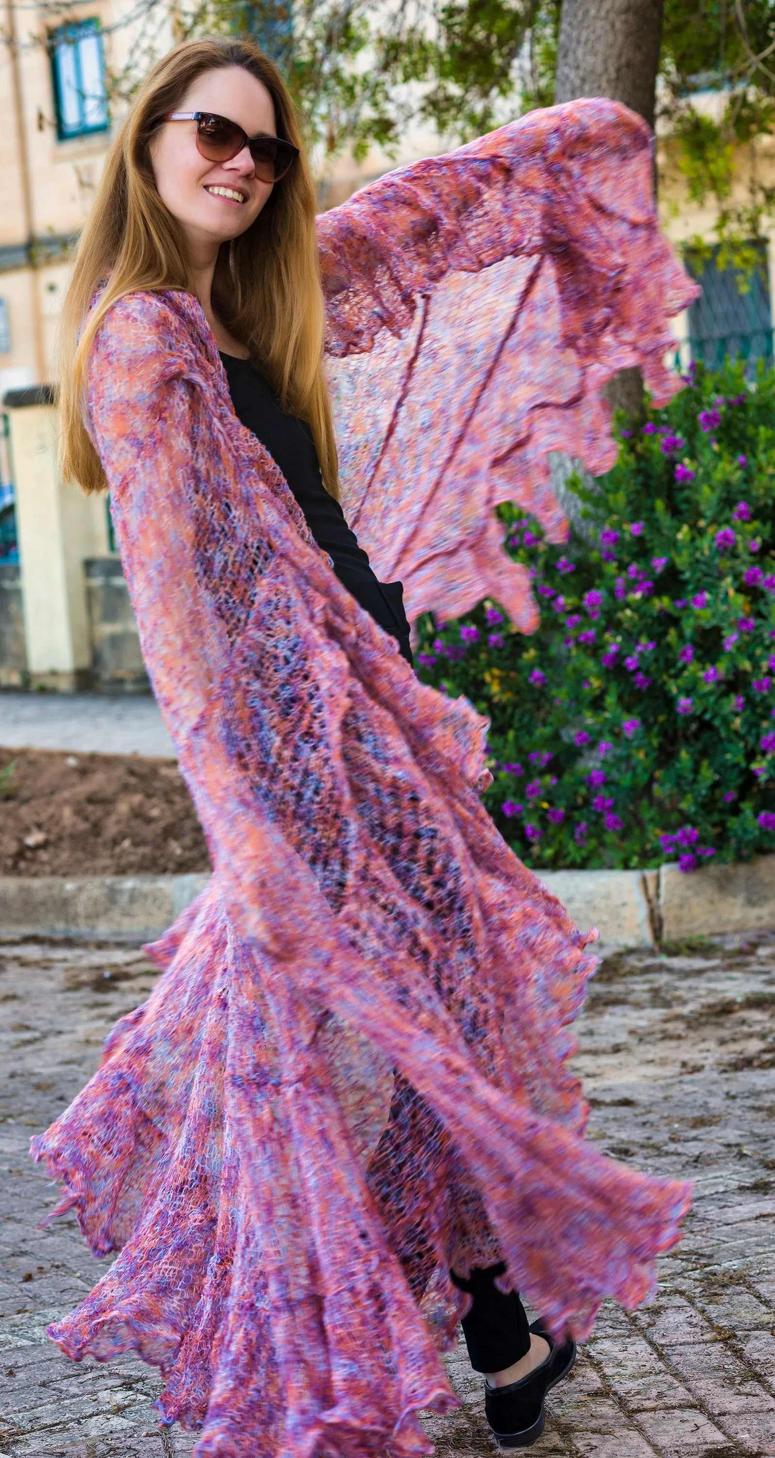 "Pink Sunset" Shawl
