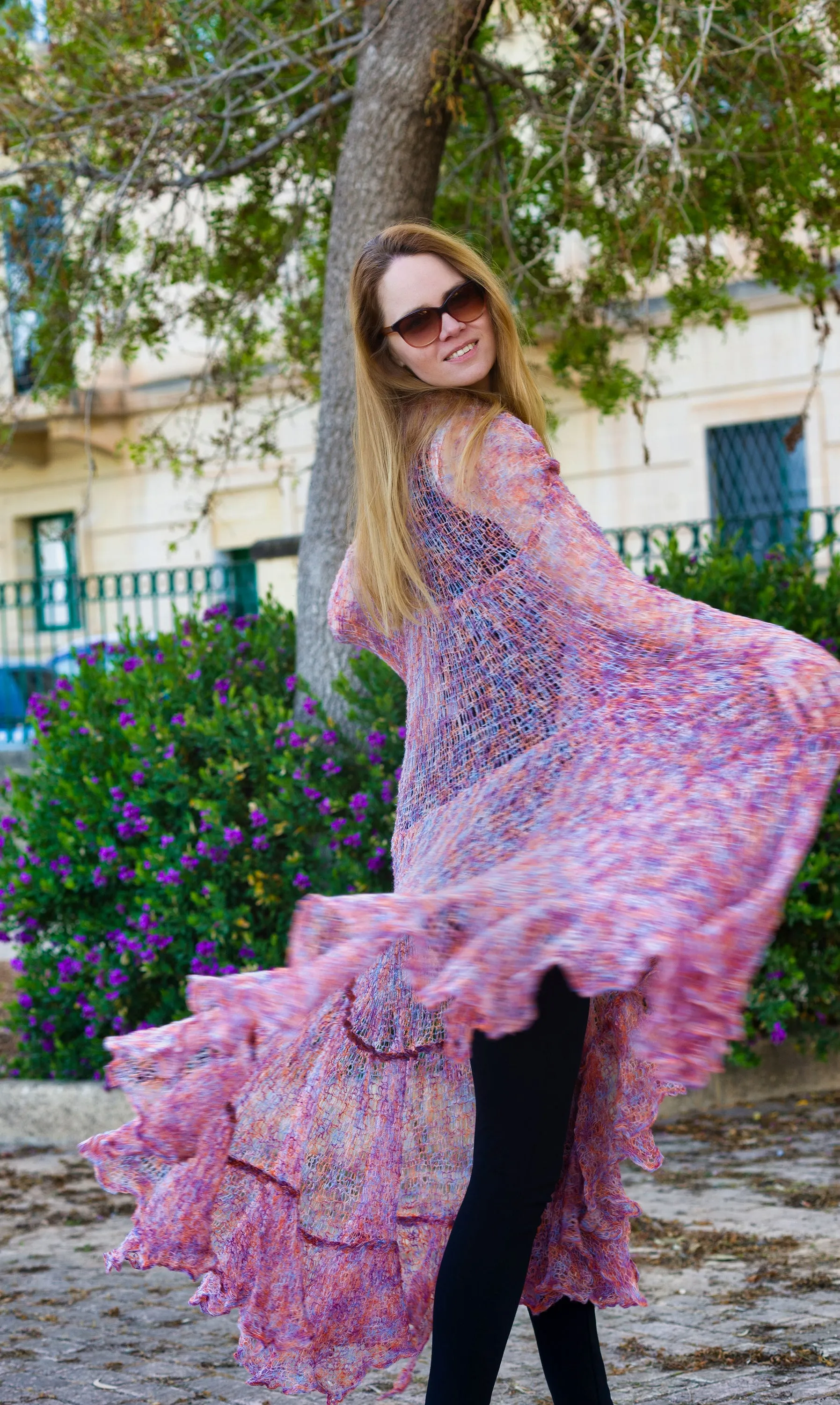 "Pink Sunset" Shawl