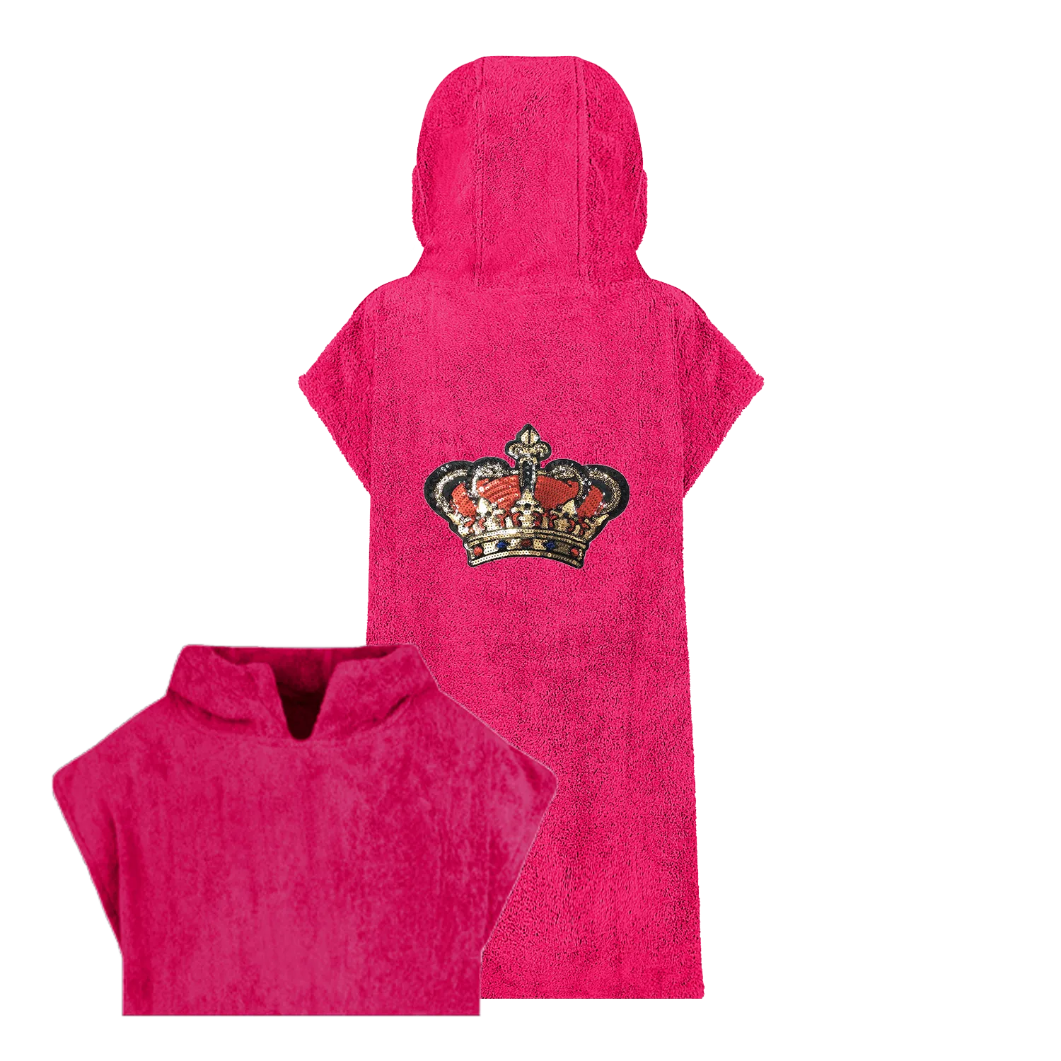 Red Sequin Crown Beach Robe