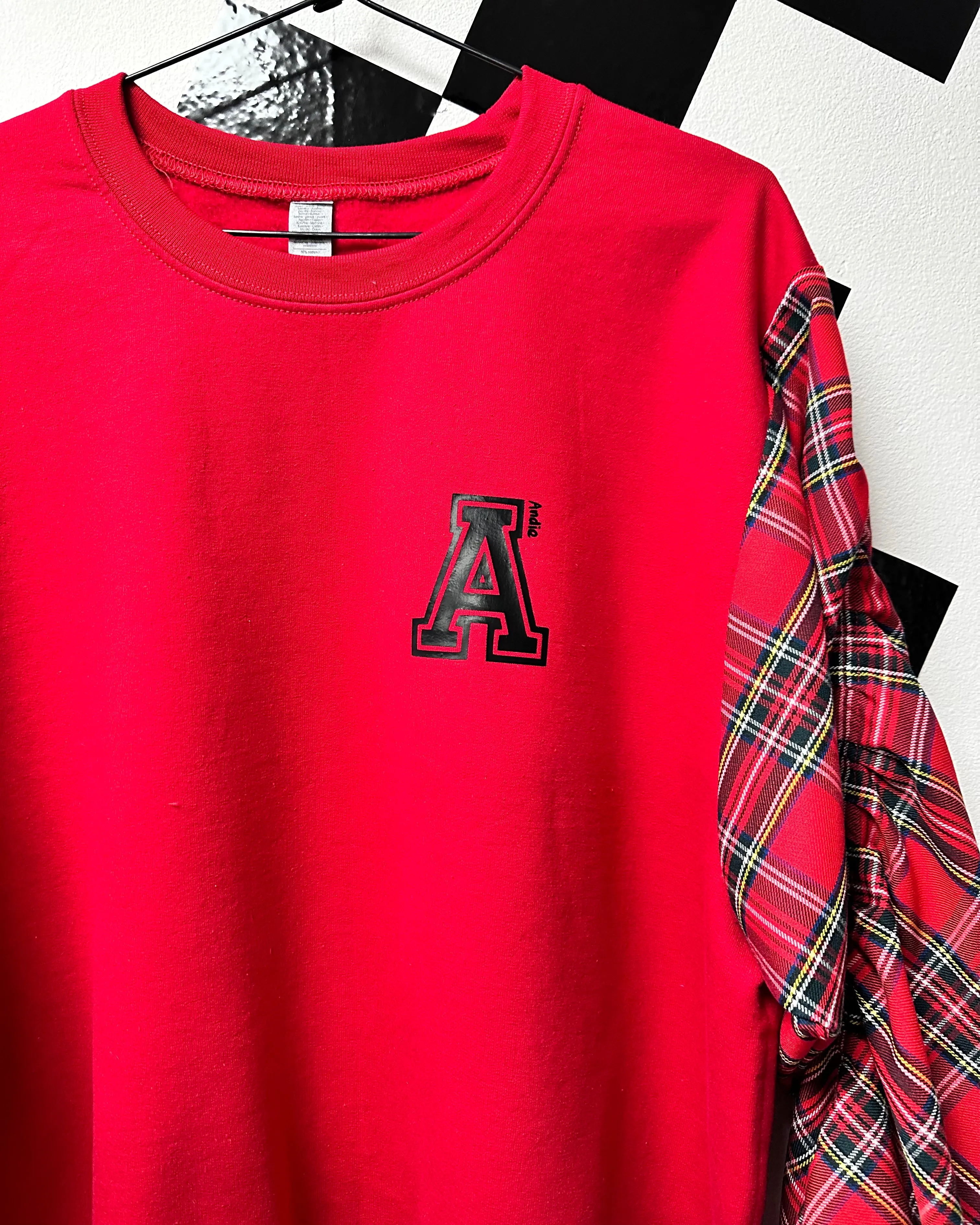 Red Tartan Ruffle Jumper