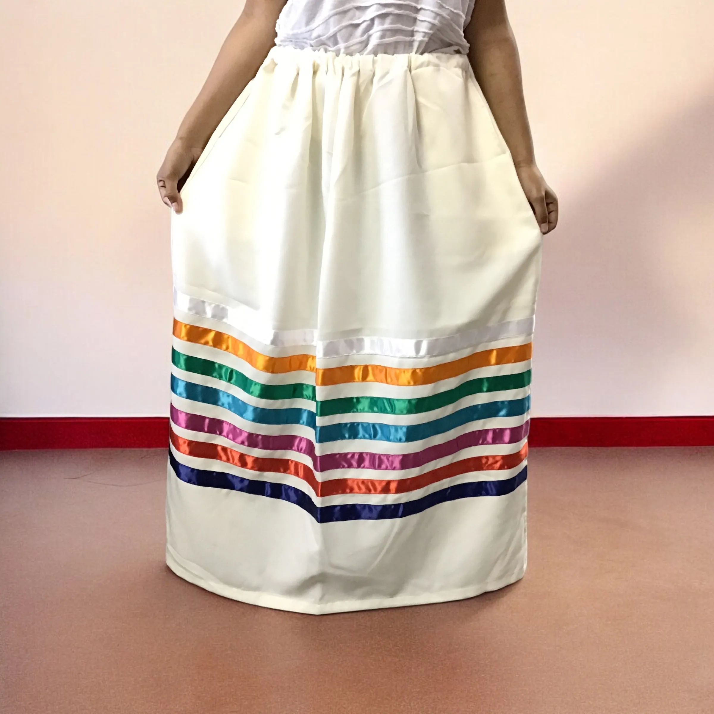Ribbon skirt with No print