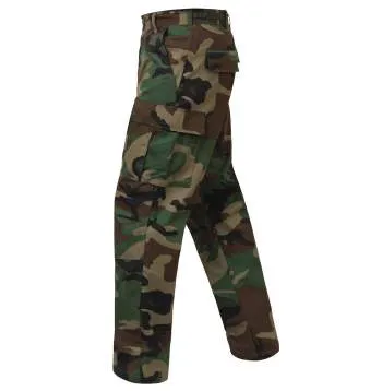 Rip Stop BDU Pants Woodland Camouflage