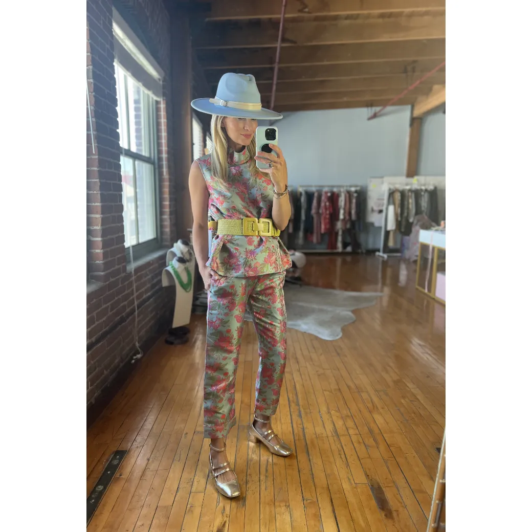 SAMPLE - Everyday Pants - Rosy Brocade