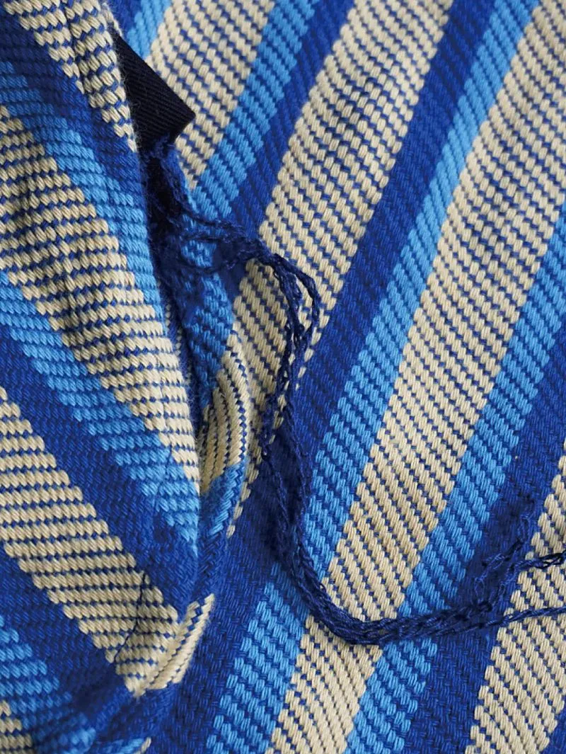 Samurai Jeans Yellow Drunk Stripe Flannel Shirt
