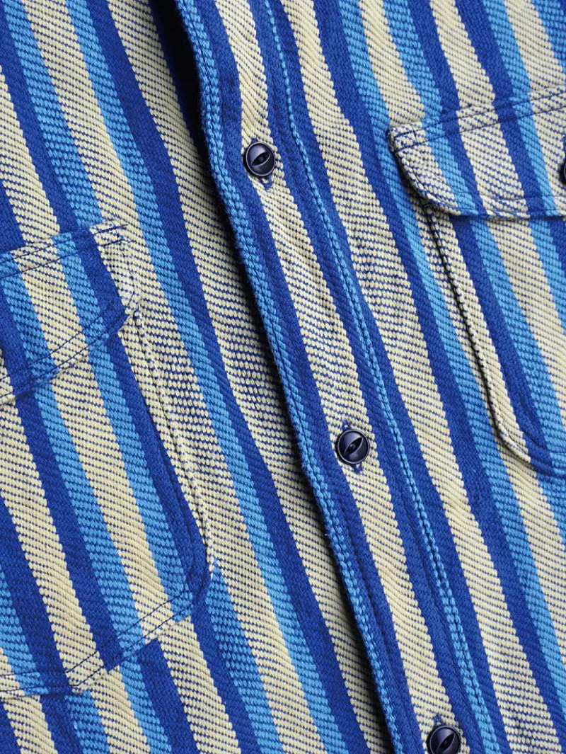 Samurai Jeans Yellow Drunk Stripe Flannel Shirt
