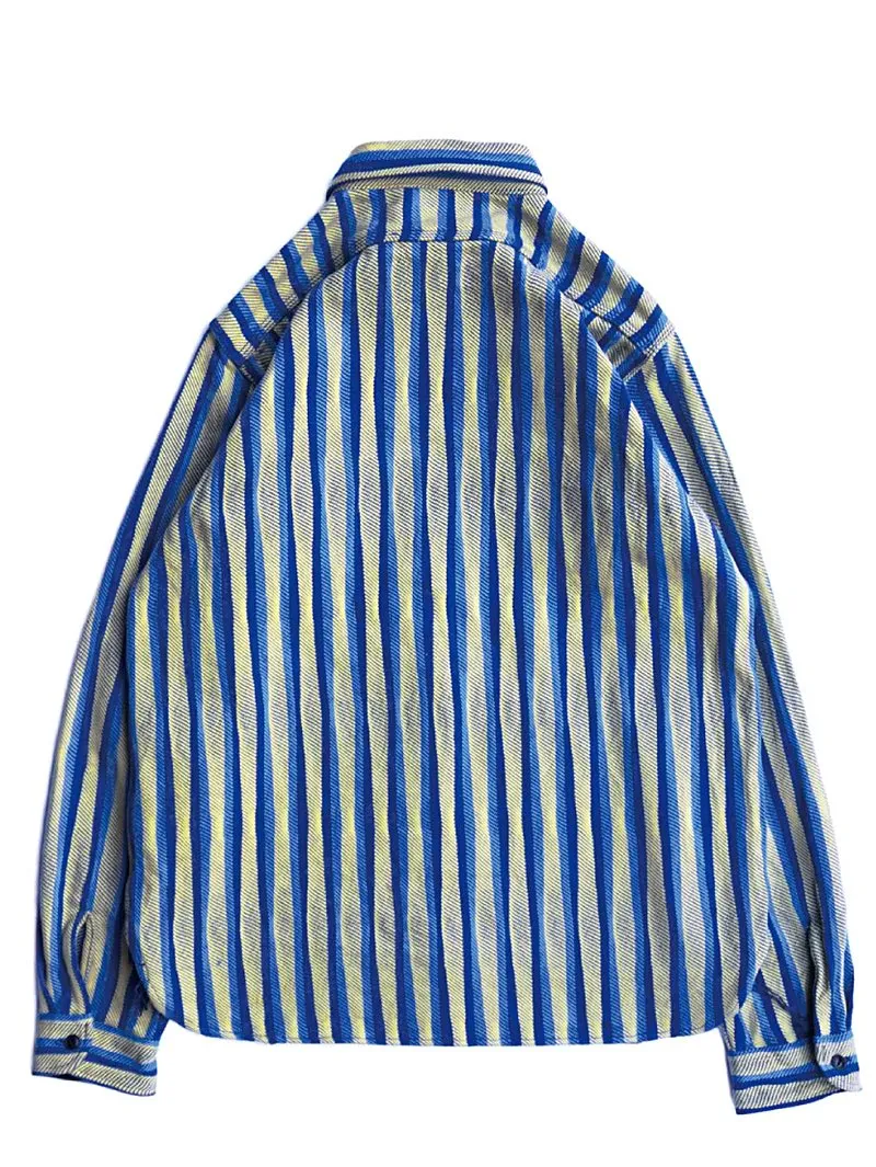 Samurai Jeans Yellow Drunk Stripe Flannel Shirt