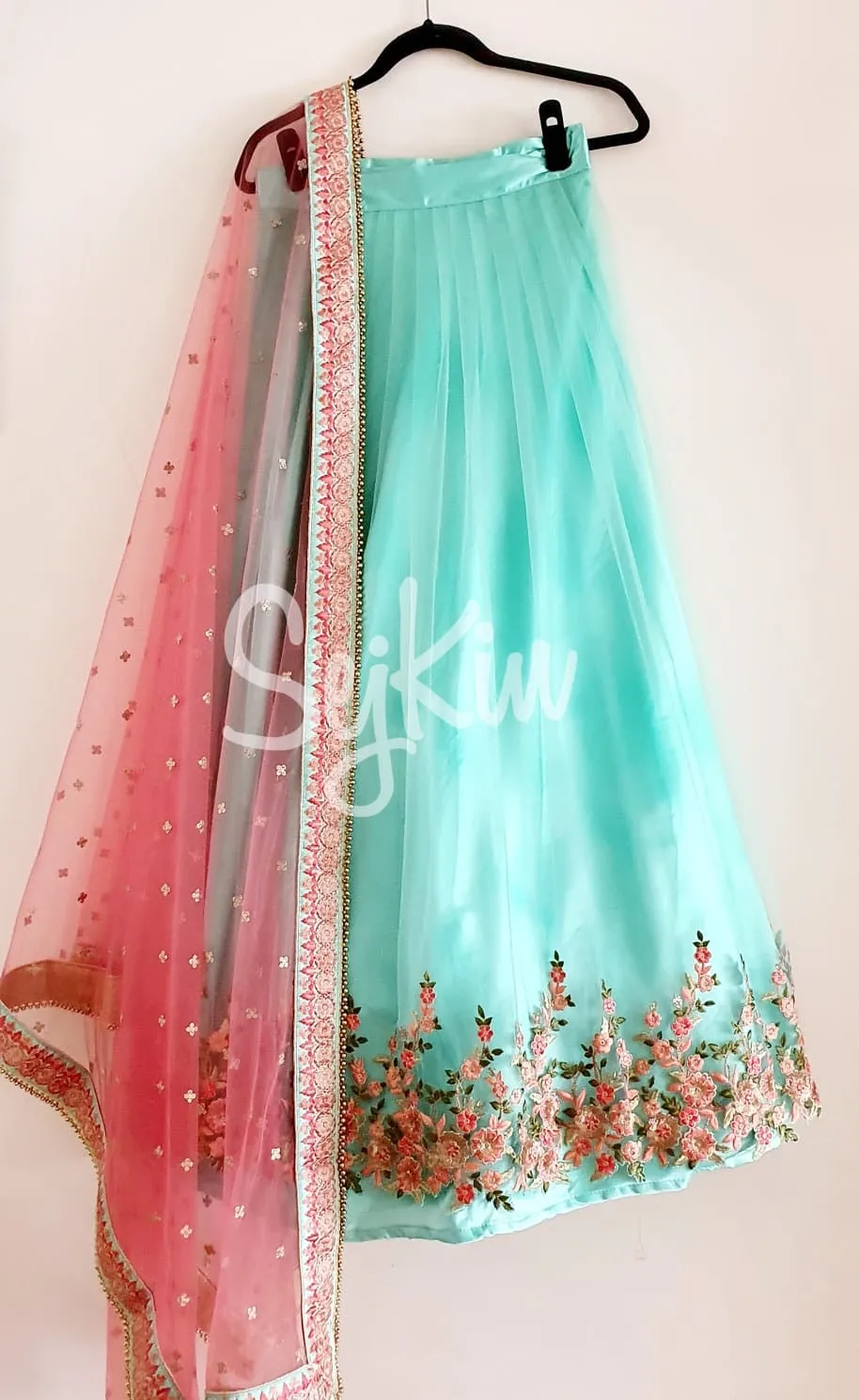 Sea green lehenga
