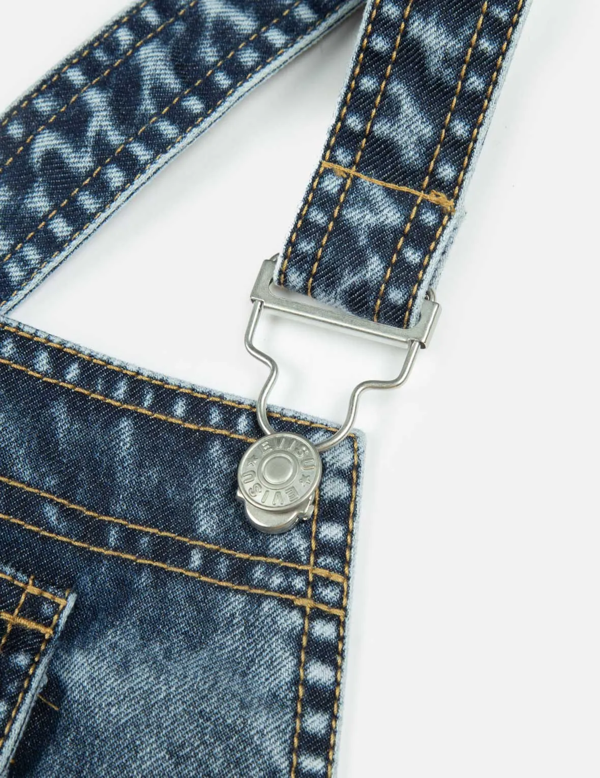 Seagull Embroidery Fashion Fit Burn-Out Denim Skirt