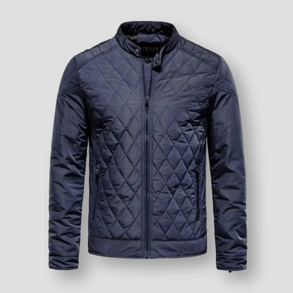Sky Madrid Quilted Zipper Jacket