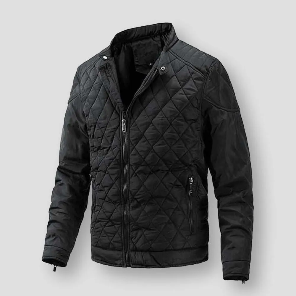 Sky Madrid Quilted Zipper Jacket