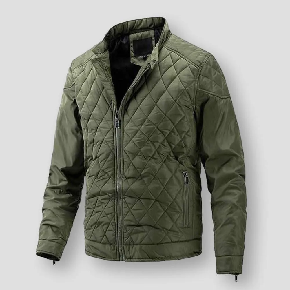 Sky Madrid Quilted Zipper Jacket