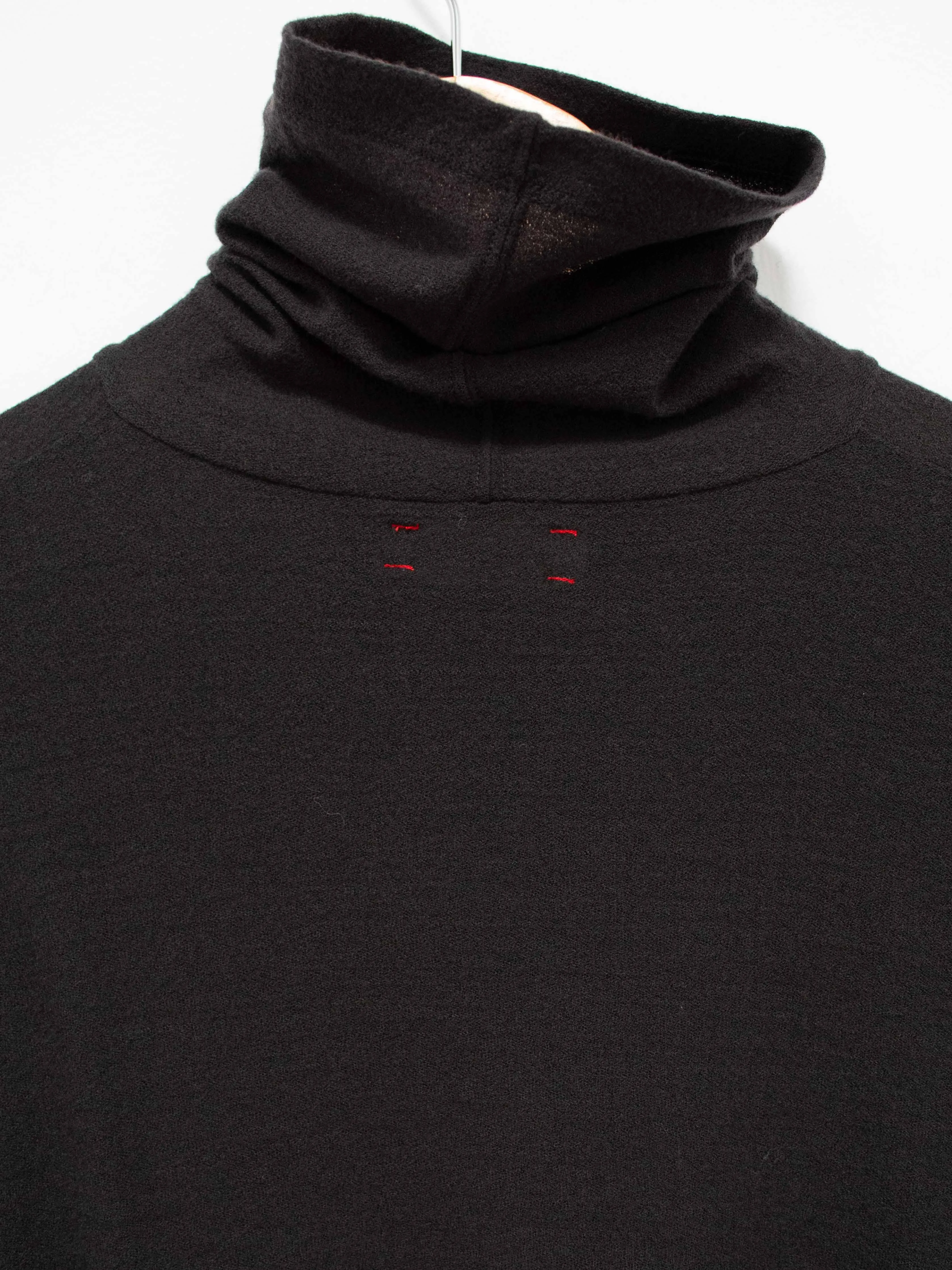 Superfine Merino Crepe Jersey Turtleneck Tee - Charcoal