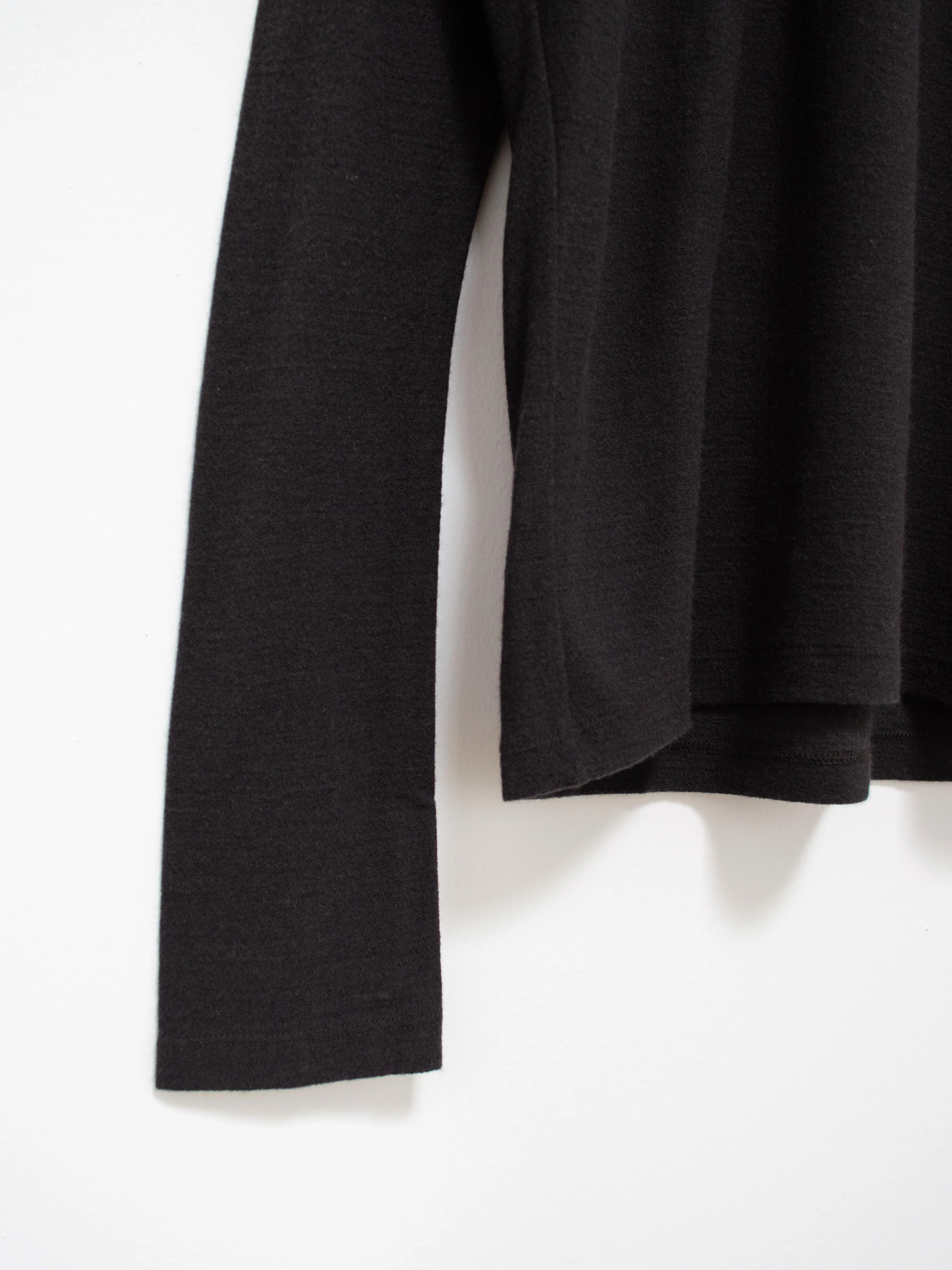Superfine Merino Crepe Jersey Turtleneck Tee - Charcoal