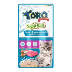 Toro Cat Treat Plus Superfood Tuna with Coconut Oil and Flaxseed 75g (14g x 5pcs)