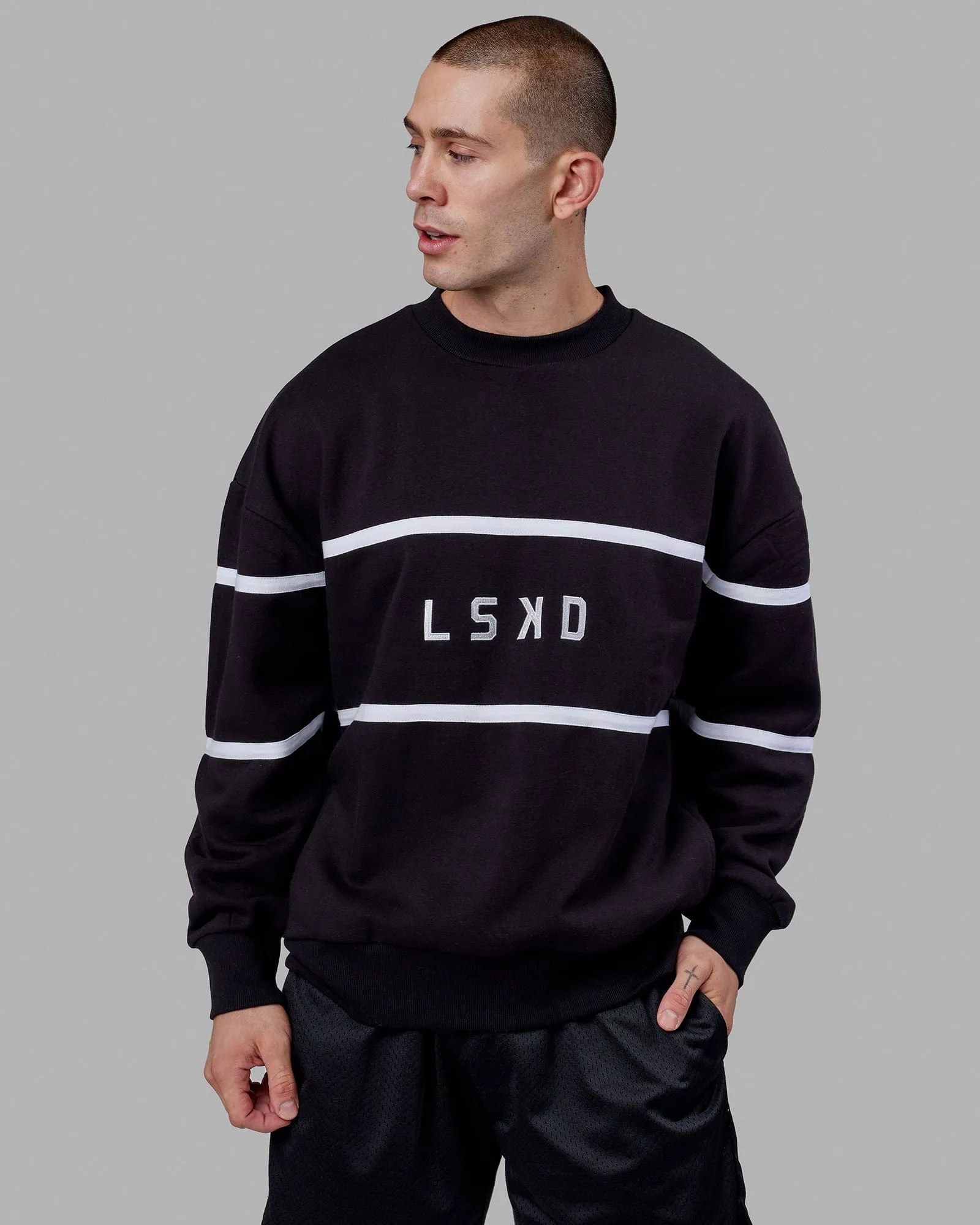 Unisex Parallel Sweater Oversize - Black
