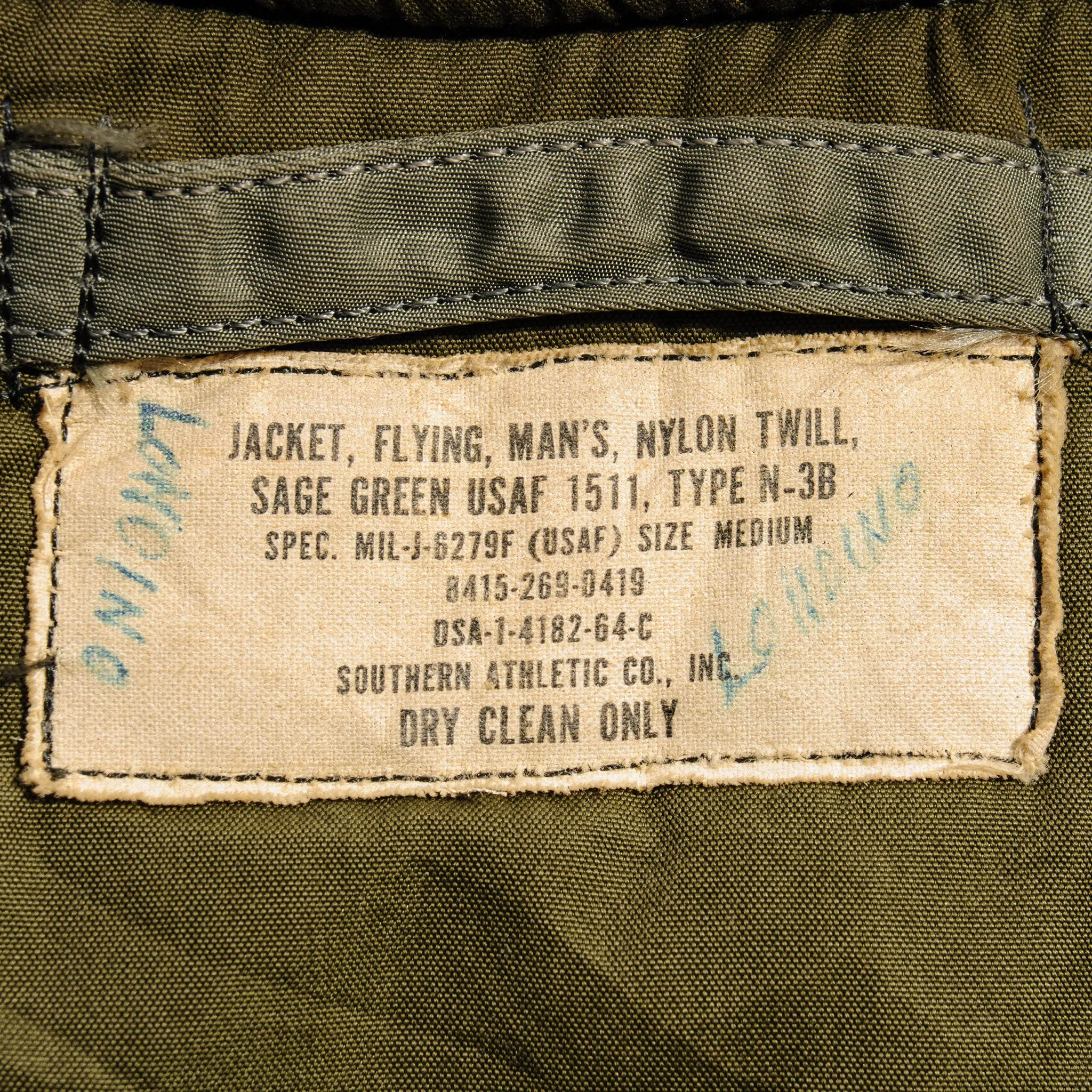 VINTAGE USAF US AIR FORCE PARKA AIRCREW JACKET N3B 1964 VIETNAM WAR SIZE MEDIUM
