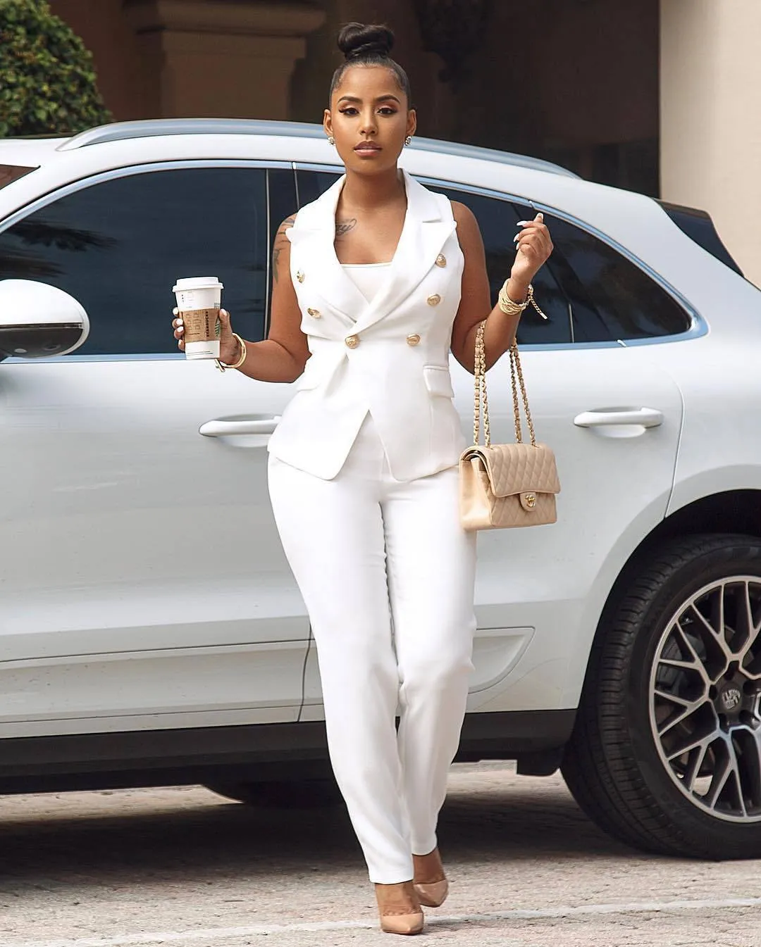 Wenkouban women's OL office two-piece suit vest small suit vest jacket trousers commute summe suit women  blazer women